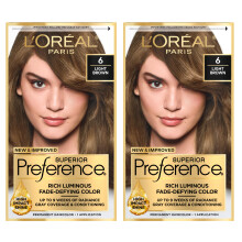 L'Oreal Paris Superior Preference Luminous Fade Defying tarts hajfestk hajfestk akr 9 htig ragyog vilgosbarna 6 1 hajfestk kszlet (2 db-os c