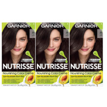 Garnier Nutrisse Nourishing Color Creme 20 Soft Black (Th noir) 3-Pack (l'emballage peut varier)