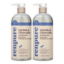 Renpure Duschgel mit Hafermilch und Ceramiden fr sanfte Reinigung und Feuchtigkeit fr empfindliche Haut Hafermilch und Ceramide je 24 Fl Oz
