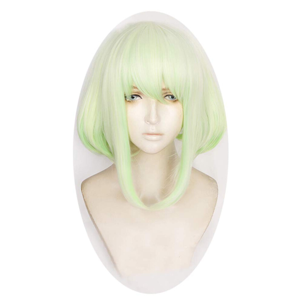 Xingwang Queen Unisex Green Anime Cosplay Wig Short Gradient Bob Wig Women Girls' Party Wigs