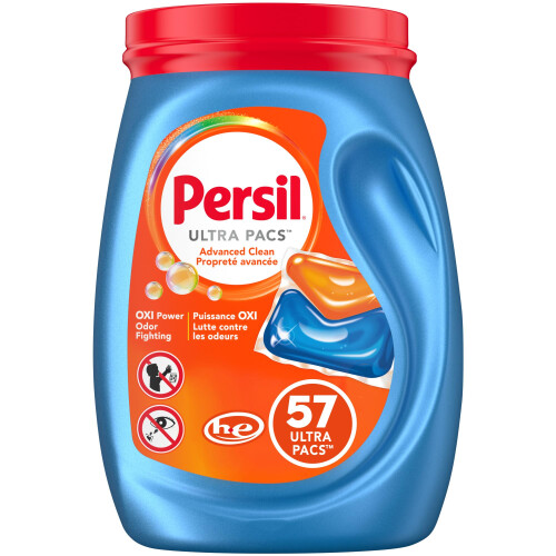 Persil Persil Ultra Pacs Advanced Clean Oxi+Odor Power Laundry Detergent 57 count