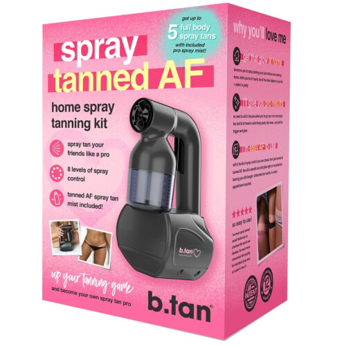b.tan Spray Tan Kit | At Home Spray Tanning Kit, Includes Spray Tan Machine, Tanning Applicator Mitt, 8 Fl Oz Solution Mist 1