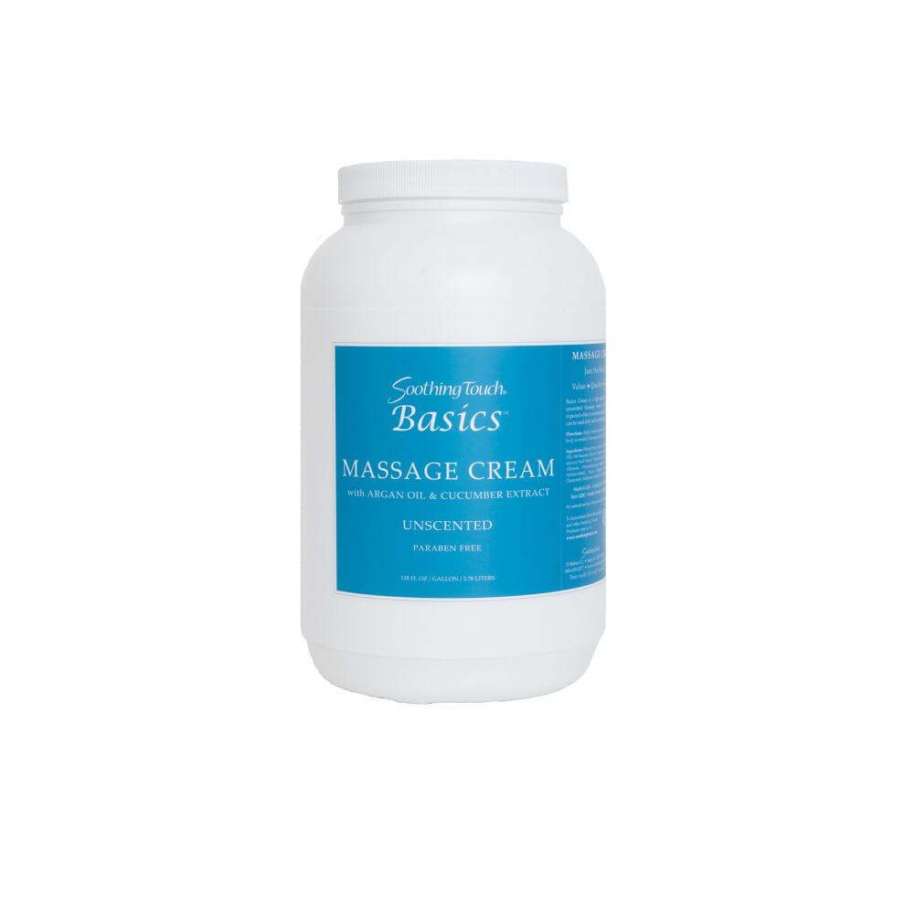 Soothing Touch Cream Basics Massage Unscented 1 Gallon Moisturizing Made In Usa Paraben Free Cruelty Free