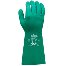 SHOWA 732 Nitril Chemisch Bestendig Veiligheids Handschoen, 15 mil Dikte, 13" Lengte, Groen, XX-Large (12 Paar)