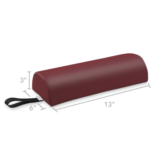 Almofada de travesseiro para mesa de massagem meio redondo Saloniture - 13 x 6 x 3 polegadas - Borgonha 1