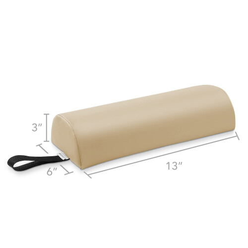Almofada de travesseiro para mesa de massagem meio redondo Saloniture - 13 x 6 x 3 polegadas - Creme 1