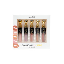 StansOut Diamond Lustre Lipgloss-Paket  5er-Pack  neue, exquisite Verpackung  schickes warmes Hellrosa ohne Zucker  mit Vitamin E und Arganl ang