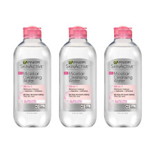 Garnier SkinActive Micellar Cleansing Water For All Skin Types 13.5 Fl Oz (Pack of 3)