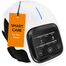 Careella tr?dl?s kn?massageapparat med varmekomfort Vibrationsjusterbare stropper Tr?dl?st design og blidt lys - varmepude til stive led muskler