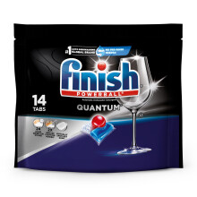 Finish Quantum Kapsulki do zmywarki Bez plukania wstepnego Detergent do zmywarki Mydlo usuwa zaschniete plamy i tluszcz przez 24 godziny, pozosta