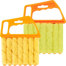 2 Pcs Blind Cleaner - Washable Window Blind Cleaner Duster Tool Hand-Held Blind Duster for Wood Dlinds Mini Duster Brush Blind Dust Cleaner Vene