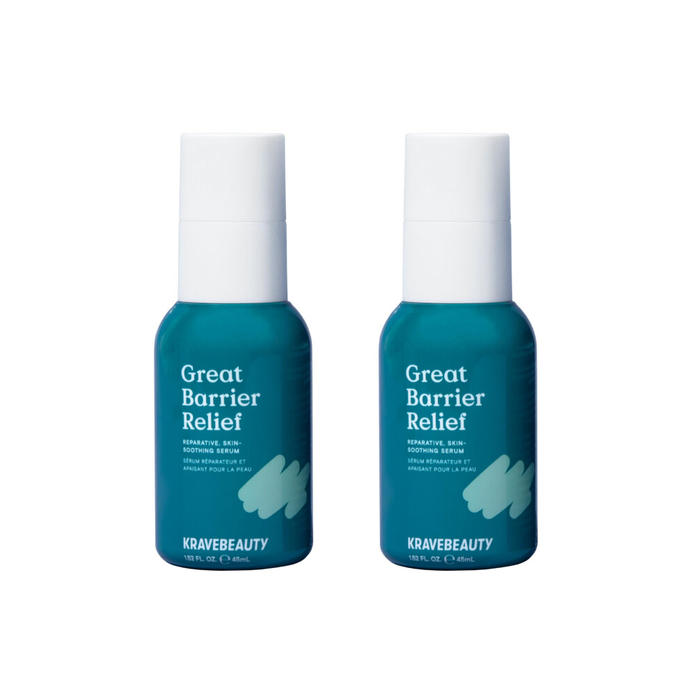 Kravebeauty Great Barrier Relief Duo Soothing Skin Barrier Repair Serum Contains Tamanu Oil To Soothe And Calm Redness For All Skin Types Veg