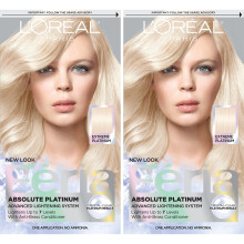 L'Oreal Paris Feria Multi-facetteret Glimrende Permanent Hrfarve Extreme Platinum Hair Dye Kit Pakke med 2