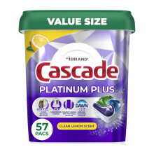 Platinum in cascata pi baccelli per lavastoviglie detersivo per lavastoviglie detersivo detersivo sapone limone 57 conta