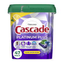 Platinum in cascata pi baccelli per lavastoviglie detersivo per lavastoviglie detersivo detersivo sapone limone 47 conta