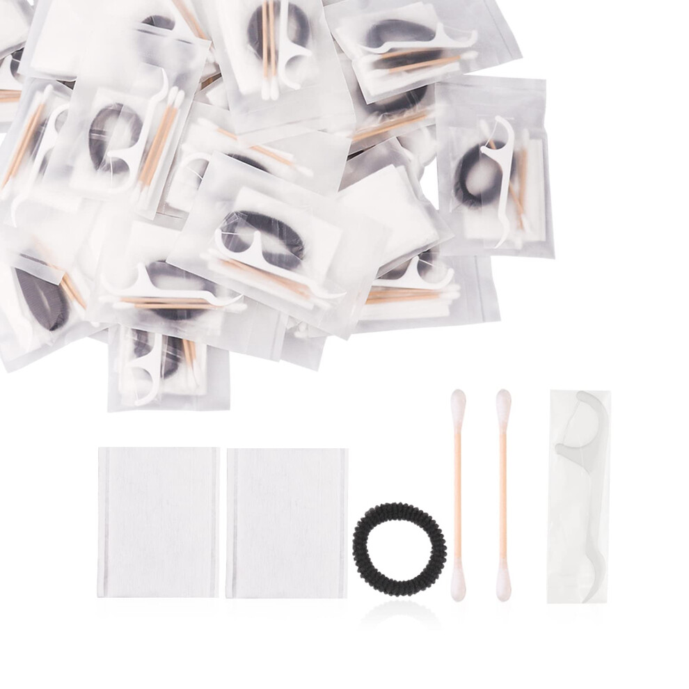 Tuciyke Amenities Hotel Vanity Set 30Pcs Individually Wrapped Hotel Vanity Kit Hotel Hospitality Supplies Set Include Cosmetic Cotton Pads Cotton Swabs Hair T