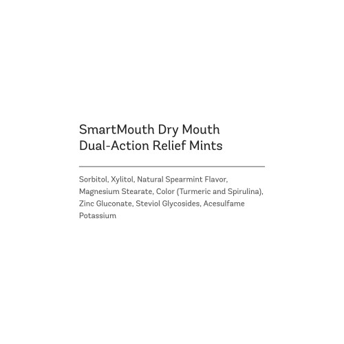 SmartMouth Muntorrhet Dual-Action Mints - Sockerfria Breath Mints - 50 Count 8 Pack Mellow Mint 1