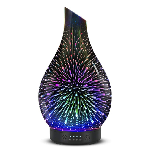 Aromaterapi Diffuser - 120 ml Glas Ultrasonic Kylmist Diffuser med Tyst Vattenavstängning