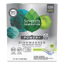 Seventh Generation Power Plus Afwasmiddel Citrus geur voor sprankelende vaat 40 stuks