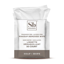 Sbekasse Duftfri makeupfjernerservietter - blide ansigtsrenseservietter til jenmakeup Snavs og olie Alkoholfri makeupfjernerpuder 50 Count