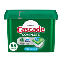 Cascade Complete ActionPacs Detersivo per lavastoviglie Fresh Disment 63 conteggio