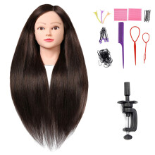 ARMMU 26 """" - - 28 """" tte de poupe mannequin avec 60% de coiffeur de cheveux rels Pratique de formation HEAD COSMETOLOGIE MANIKIN POULON avec