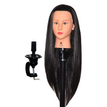 Bellrino 30 """" (lang en dik) Cosmetologie Mannequin Manikin Training Head met synthetische vezel met tafelklemhouder (Mare+C)