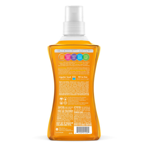 Method Liquid Laundry Detergent Ginger Mango 66 Loads Per Bottle Hypoallergenic + Biodegradable Formula Plant-Based Stain Remover 53.5 Fl Oz 1