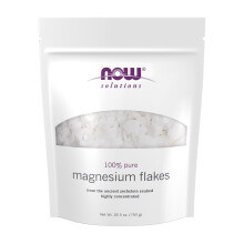 NOW Foods Solutions  Magnesium Flakes  100% Pure  from The Ancient Zechstein Seabed  Highly Concentrated  26.5-Ounce