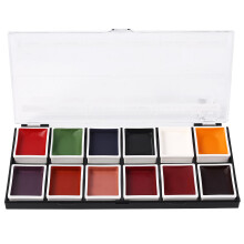 Narrative Cosmetics FX Alkoholaktivierte 12-Farben-Make-up-Palette, hochpigmentiertes professionelles Make-up fr die Bhne, Filmkostme, Cosplay, SF