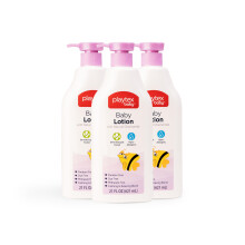 Playtex Baby Lotion Lavanda Camomila 21 onas. Frasco com 3 pacotes de frmula hidratante suave com aroma calmante e relaxante, livre de corantes