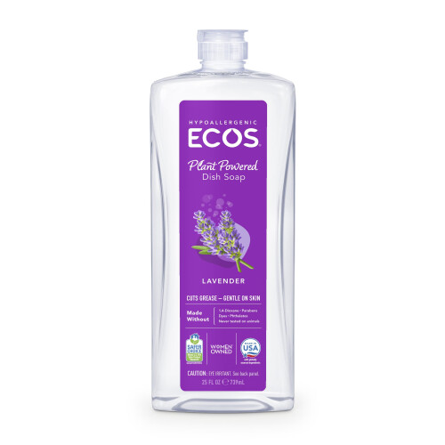 ECOS 25 Oz Dishmate Dish Liquid com Lavanda (Conjunto de 3)