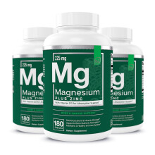 Essential Elements Magnesium & Zink mit Vitamin D3 fr Schlaf, Immunsystem und Knochenuntersttzung Magnesiumglycinat-Malat-Citrat 225 mg Dre