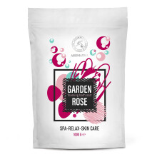 Sal marinho de banho espumante rosa 35 onas - 1000g - Sais de banho de espuma com leo essencial de amndoa e jacarand e extrato de flor de ros