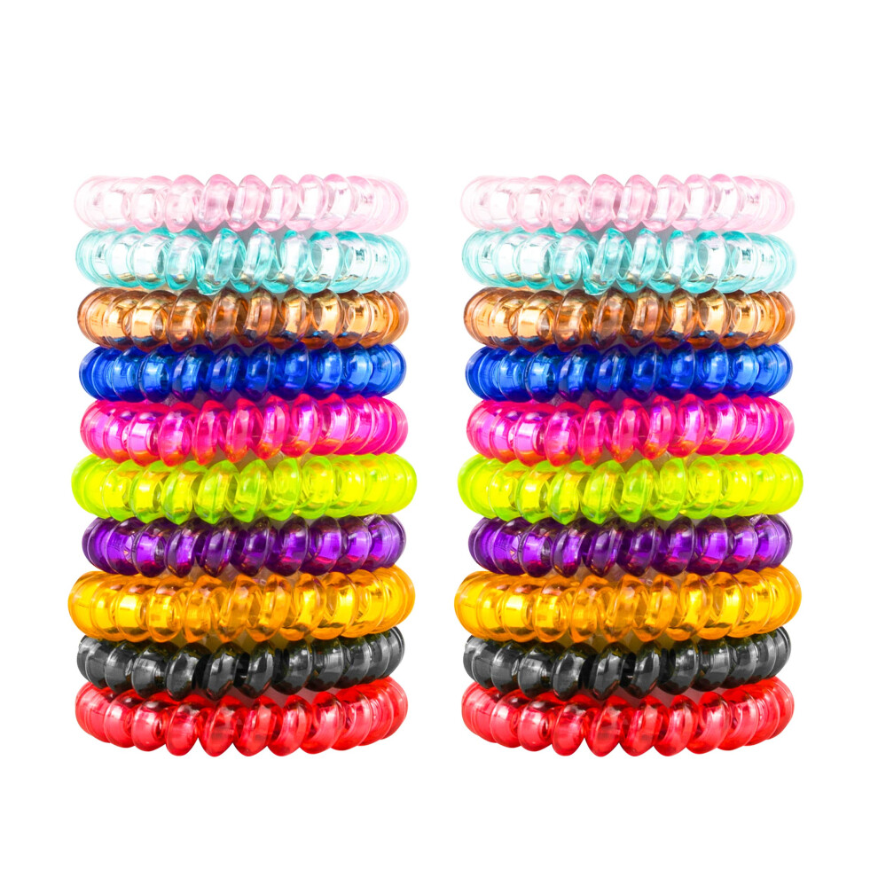 79Style 50Pcs Cravatte Per Capelli A Spirale Per Le Donne Telocchi Di Coda Di Cavallo Colancia Colorate Coate Per Capelli In Plastica Scruci In Plast