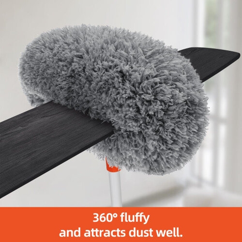 Baseboard Cleaner Tool with Handle  Extendable Long Handle Baseboard Cleaning Duster with Reusable Pads for Floorboard  Ceiling Fan Blade Cleaner 2