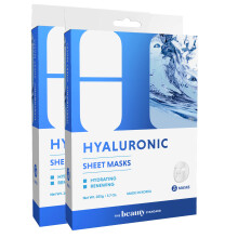 Mscara facial de folha de cido hialurnico The Beauty Standard - Reafirmante da pele, anti-envelhecimento, hidrata e preenche a pele - Dermatol
