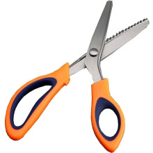 Pinking Shears for Fabric Cutting, 9 Inch Zig Zag Scissors, Professional Sewing, (Orange)