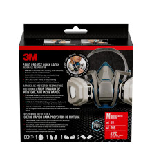3M P95/OV Paint Project Quick Latch Reusable Respirator 6502QL Medium Size NIOSH-APPROVED Organic Vapor Cartridge & P95 Rated Filters With 3M