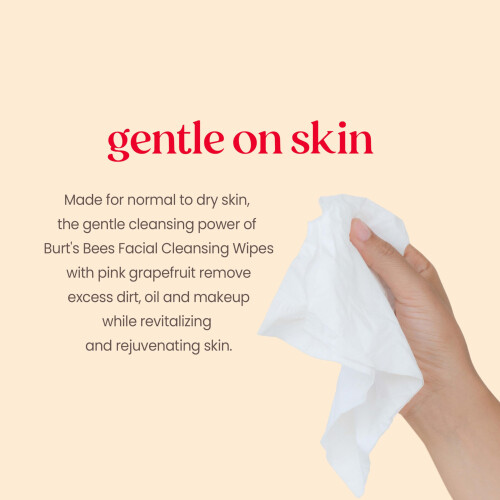Burt's Bees Lingettes Visage Clarifiantes Burt's Bees au Pamplemousse, 30 lingettes 1