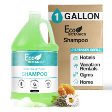 Terra Pure 1-Shoppe Eco Botanics Natrliches Shampoo mit rohem Honig und weiem Tee | Gallon Jug Bulk Toilettenartikel fr Airbnb-Ferienwohnungen und