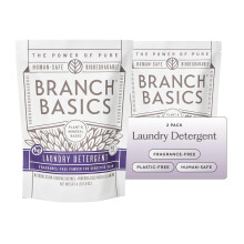 Branch Basics Pyykinpesuaine - 2 pakkaus 4lbs per | Kasvi- ja mineraalipohjainen kaava | Nostaa tahroja ja poistaa hajun | Muoviton, hajusteeton ja t