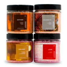 Spazazz vasca calda aromaterapy Memories Collezione salts da bagno set da quattro a 4 once - Love Holiday Celebrate Gather - Cristalli di vasca idrom