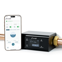 Frizzlife LP365 Smart Water Monitor and Automatic Shutoff Sensor  Wi-Fi Water Leak Detector for 3/4 & 1 -Inch Diameter Pipe  24/7 Real-Time Alert