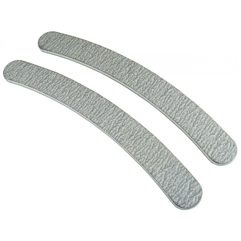 Iridesi Premium Zebra 100/180 Washable Banana Nail File 50 Pack