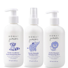 Monat Junior Gentle 3-in-1 Sistema di cura dei capelli-Shampoo Condizionatore Detangler per bambini (8 FL. Oz./6 FL. Oz.)