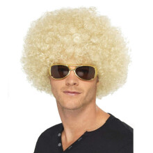 Baruisi Jumbo-Disco-Afro-Percke, flauschig, synthetische 70er-Jahre-Hippie-Kostm-Percke fr Herren, blond