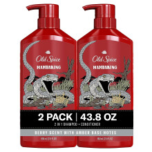 Shampoo e condicionador 2 em 1 masculino Old Spice MambaKing Twin Pack 43,8 Fl Oz