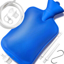 2 Quart Hemma Enema Kits med Slangtips och Vattenflödesklämma - Tarmrengörande Enema Bag (Blå)
