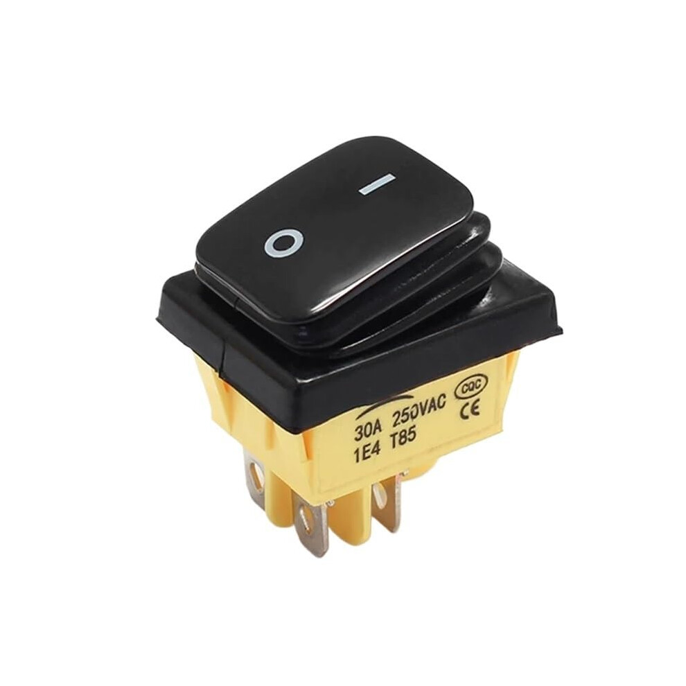 On Off 30A/250V 4 Pin Dpst Ip67 Sealed T85 Auto Boat Marine Toggle Rocker Switch With Led 12V 220V 30X22(Black No Led,24V) 940534671102